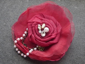  new goods antique style elegant rose corsage brooch largish party Event wedding presentation 