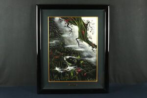 4491■【真作】アイベン・ロール Eyvind Earle 「フォグアンドブランチ」 シルクスクリーン 限定200部 直筆サイン 額装