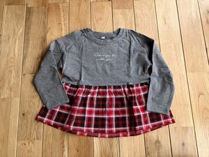  new goods girl baby long T tunic pe plum 100 centimeter 