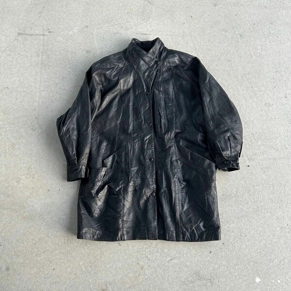 vintage leather half coat レザー ハーフ コート