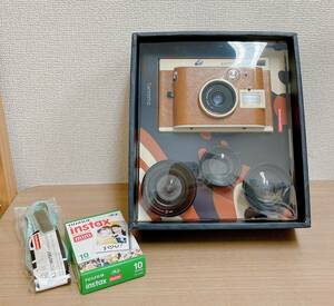 【LOMOGRAPHY JAPAN LOMO INSTANT 3種レンズセット】インスタントカメラ/サンレモ&レンズキット/フィルム ストラップ/未使用/T62-116