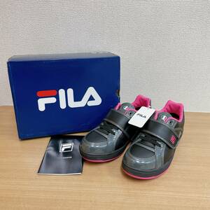 [FILA filler нагрудник la- Junior спортивные туфли 23.5cm] черный × розовый / спортивная обувь / девочка / в коробке / с биркой /Y61-315