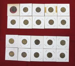 ■日本古銭 旧１円硬貨　20枚セット　厚紙ケース付き■ks119