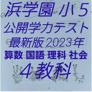 浜学園　小５　最新版　2023年　公開学力テスト　４教科　１年分　フルセット