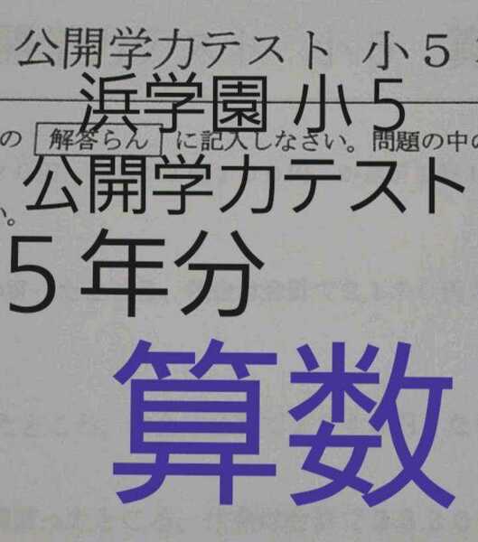 浜学園　小５　公開学力テスト　算数　５年分