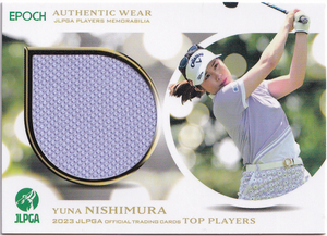 【西村優菜/50枚限定】2023 EPOCH JLPGA 女子プロゴルフ TOP PLAYERS ウエア 07/50