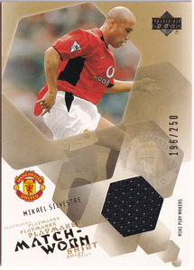 【シルベストル/Mikael Silvestre】2003 Upper Deck Manchester United Mini Playmakers MATCH WORN Shirt Jersey ジャージ 196/250