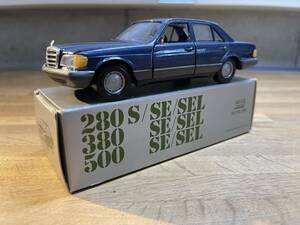 希少 絶版 NZG メルセデス・ベンツ W126 500SE / 500SEL ブルー 箱付き 美品