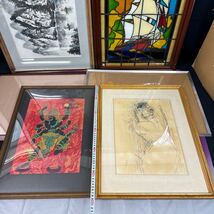 ◆中古 大きめサイズ 額縁 まとめ売り 5点セット A2など 色紙 絵画 ポスター 賞状 木製 アルミ アート フレーム インテリア 美術工芸135-60_画像2