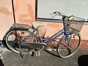 ツノダ 軽快自転車 青色TU号 自転車 当時物 昭和レトロ 昭和時代 26インチ 内装3段変速　中古