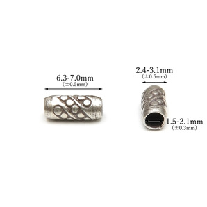 カレンシルバー デザインチューブ 6×3mm【5コ販売】 / KLN-37TBの画像2