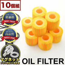 オイルフィルター オイルエレメント QNC20 QNC21 QNC25 bB K3VE/3SZVE 純正互換品 04152-40060 品番:OILF06 10個_画像2