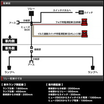 LA250S/LA260S キャスト [H27.9-] 後付け フォグ 配線 リレー付き トヨタ汎用配線 デイライトなど_画像4