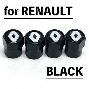 ◇送料無料◇ルノー◇RENAULT◇エアーバルブキャップ◇ブラック◇エアバルブキャップ◇タイヤバルブキャップ◇カングー◇