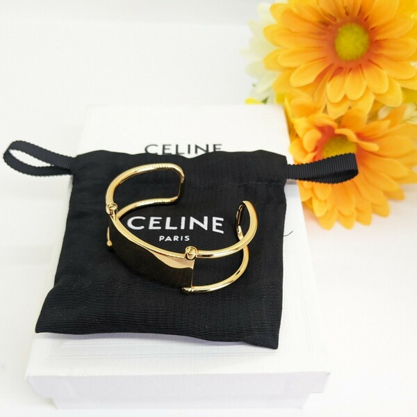 【新品・未使用】セリーヌ CELINE ブレスレット バングル ゴールド C2