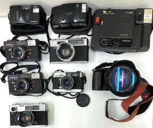【KM6481】カメラまとめ9点セット OLYMPUS AF-10 AF-1TWIN KONICA C35 YASHICA ELECTRO35 CANON EOS1000 など 一部ケース付き カメラ