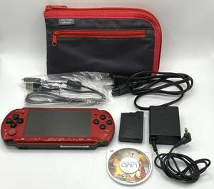 【PT6521】プレイステーションポータブル PSP-3000 実況パワフルプロ野球2013付 アタッチメント付 通電〇 液晶表示× 動作未確認 ジャンク