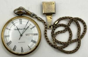 【WT5044】CITIZEN シチズン Pocket Watch ポケットウォッチ ELECTRONIC エレクトロニック 4-370678K 懐中時計 不動品