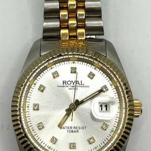 【WT6644】1円～START！ ROYAL J-AXIS ジャクシス RAINBOW TIME OFPERSON DATING 10BAR メンズ 腕時計 不動の画像1