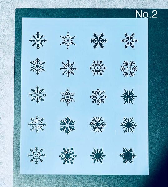 ステンシルシート 雪 雪の結晶 No.2