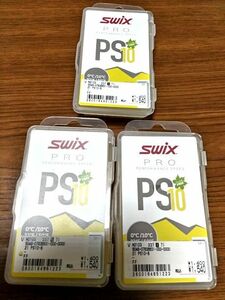*SWIX slide mileage wax [PS10 yellow PRO](60g) 3 piece set new goods!*