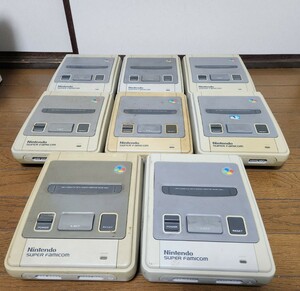 任天堂 スーパーファミコン 8台 セット大量 まとめ SFC スーファミ 本体 ジャンク 動作未確認 B