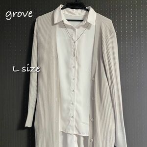 ロングカーディガン grove グレー アンティカ antiqua ユニクロ anysis レッセパッセ ナノユニバース ZARA