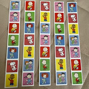 切手型　スヌーピー　シール　35枚　7種類