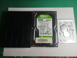 1円から　HDD western degital WD500AADS 500GB seagate ST1000LM035 1TB おまけ付