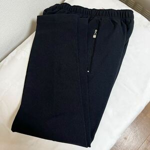 送料520円★ミセスのあったか裏起毛パンツ★ファスナーポケット付★ウエストフリー LLサイズ ブラック★