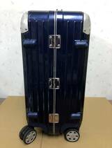 99F236 リモワ スーツケース RIMOWA LIMBO リンボ ブルー キャリケース 45L Mサイズ 3〜5泊 フレームタイプ 訳ありジャンク_画像2