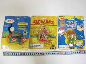 BASIC FUN Keychain キーチェイン トーマス THOMAS & FRIEND/JACK IN THE BOX/RUGRATS ラグラッツ フィギュア 3種 未開封