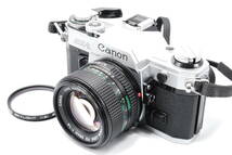 【意外と綺麗・シャッター鳴き無し】★キャノン・モルト新品交換済★ Canon AE-1 silver #0425 + CANON LENS NEW FD 50㎜ f/1.4 #0426_画像1