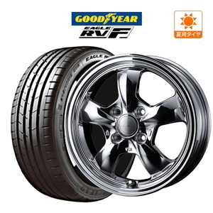 サマータイヤ ホイール 4本セット ウェッズ グラフト 5S グッドイヤー イーグル RV-F 165/60R15 ハスラー 等