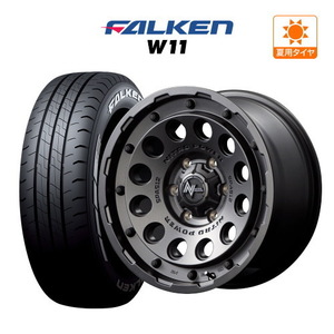 200系 ハイエース ホイール 4本セット MID ナイトロパワー H12 ショットガン FALKEN W11 195/80R15