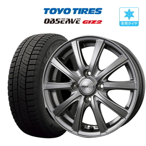 スタッドレスタイヤ ホイール 4本セット BADX D,O,S(DOS) SE-10R plus トーヨー オブザーブ GIZ2(ギズツー) 175/65R15