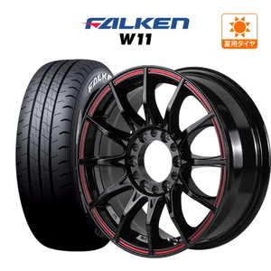 200系 ハイエース ホイール 4本セット ゴジゲン ブラックマン ジーアイ ファルケン W11 195/80R15