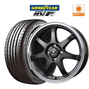 サマータイヤ ホイール 4本セット BADX エスホールド S-7S グッドイヤー イーグル RV-F 165/60R15 ハスラー 等