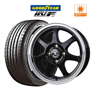 サマータイヤ ホイール 4本セット BADX エスホールド S-7S グッドイヤー イーグル RV-F 165/60R15 ハスラー 等