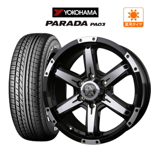 200系 ハイエース ホイール 4本セット BADX ロックケリー MX-III YOKOHAMA PARADA パラダ PA03 215/60R17