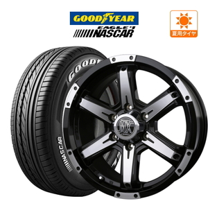 200系 ハイエース ホイール 4本セット BADX ロックケリー MX-III グッドイヤー NASCAR (ナスカー) 215/60R17