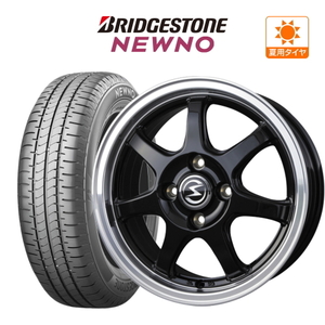 サマータイヤ ホイール 4本セット エスホールド S-7S BRIDGESTONE ニューノ 155/65R14