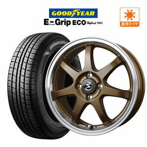 サマータイヤ ホイール 4本セット エスホールド S-7S グッドイヤー エフィシエント グリップ エコ EG01 165/65R14