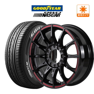 200系 ハイエース ホイール 4本セット 5ZIGEN ゴジゲン ブラックマン ジーアイ グッドイヤー NASCAR (ナスカー) 215/65R16