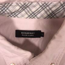 バーバリー　ブラックレーベル　BURBERRY 長袖シャツ　ボタンダウン　ピンク　三陽商会　メンズ　3サイズ　Mサイズ_画像4