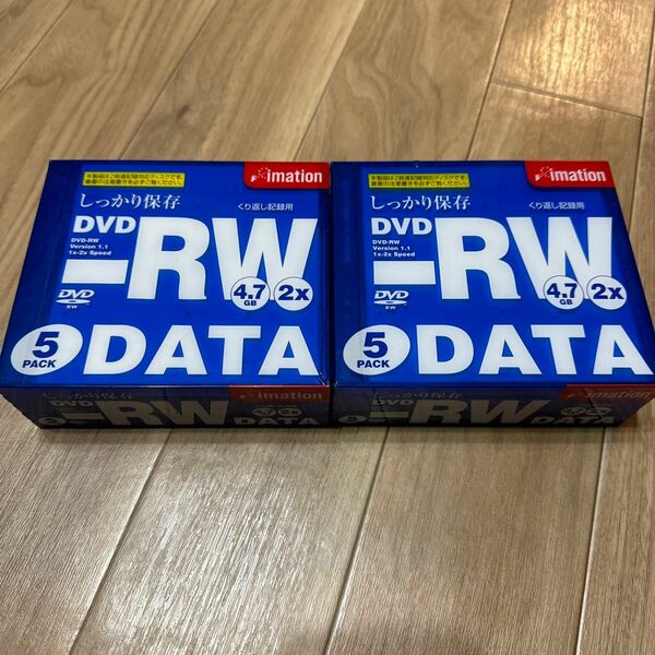 データ用DVD-RW 2倍速 5枚 DVD-RW 4.7PBEX5 ×２つ（計１０枚）