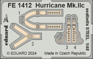 エデュアルド ズーム1/48 FE1412 Hawker Hurricane Mk.IIc seatbelts for Hobby Boss kits