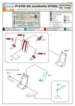 エデュアルド ズーム1/48 FE1408 P-47D-25 Thunderbolt seatbelts for MiniArt kits_画像2