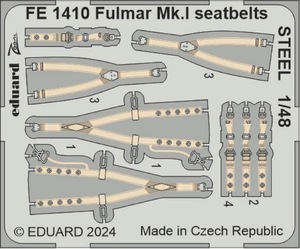 エデュアルド ズーム1/48 FE1410 Fairey Fulmar Mk.I seatbelts for Trumpeter kits