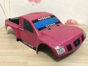 1/10 タミヤ　ピンクラメ塗装　日産 タイタン　レーシングトラック　ラジコンボディ　TAMIYA NISSAN TITAN RACING TRUCK